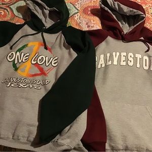 2 Galveston Island hoodies. Men/Women